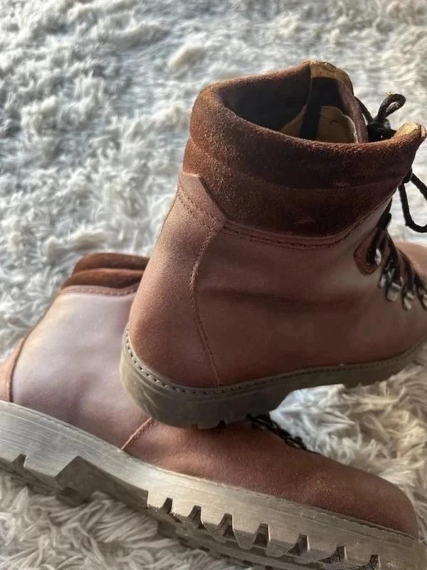 Botas Vintage de Senderismo de Cuero Marrón con Cordones Talla 41EU – photo 6